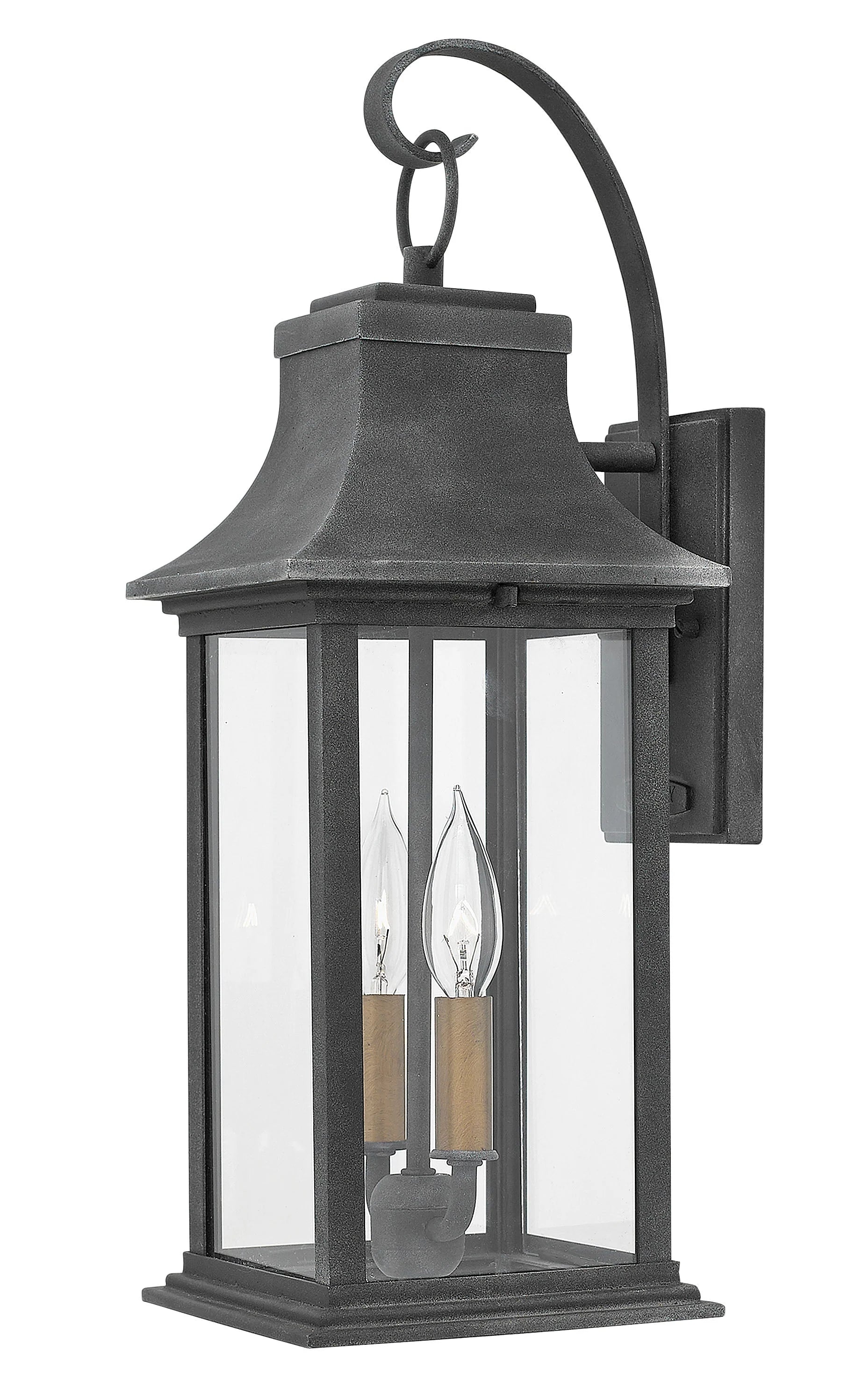 Hinkley Adair 1 Light Aged Zinc Outdoor Lantern Lighting Affairs