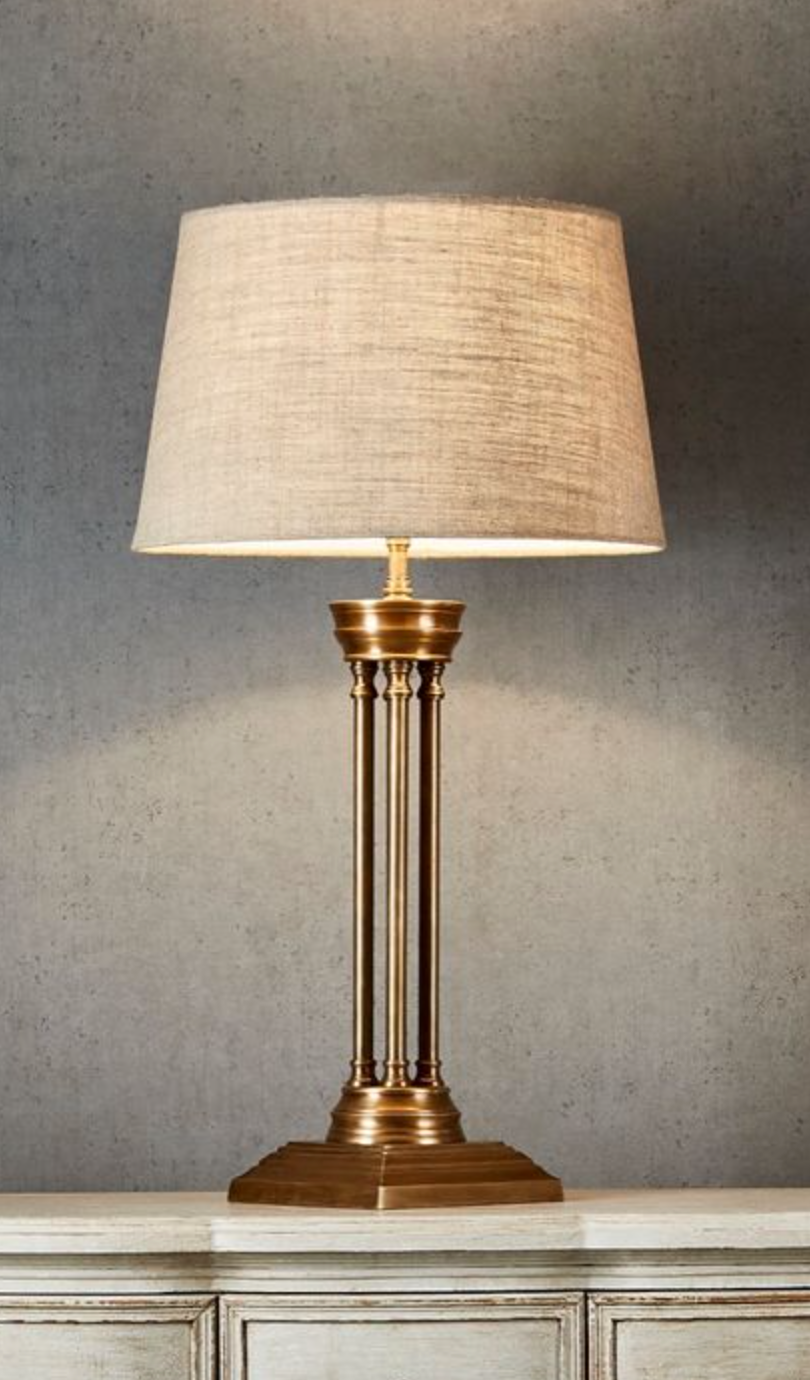 Mackenzie Brass Pillar Table Lamp