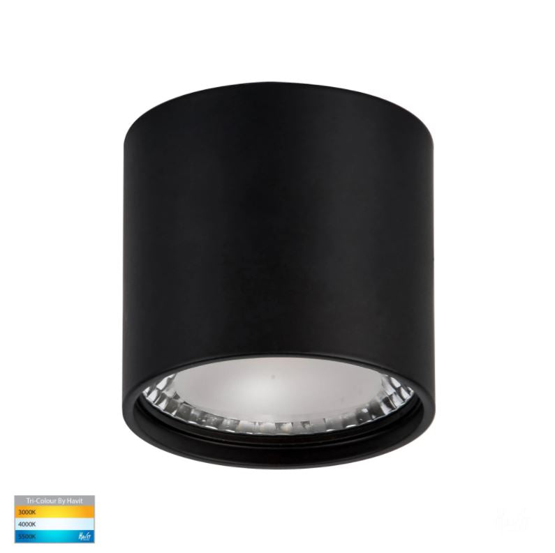 Nella Black 7W Surface Mounted LED Downlight