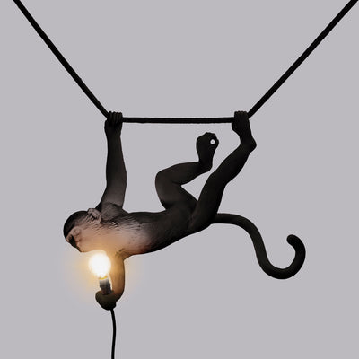 Swing Black Monkey Lamp