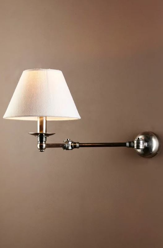 Roma Silver Swing Arm Sconce