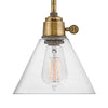 Hinkley Arti 1 Light Clear Glass and Heritage Brass Pendant
