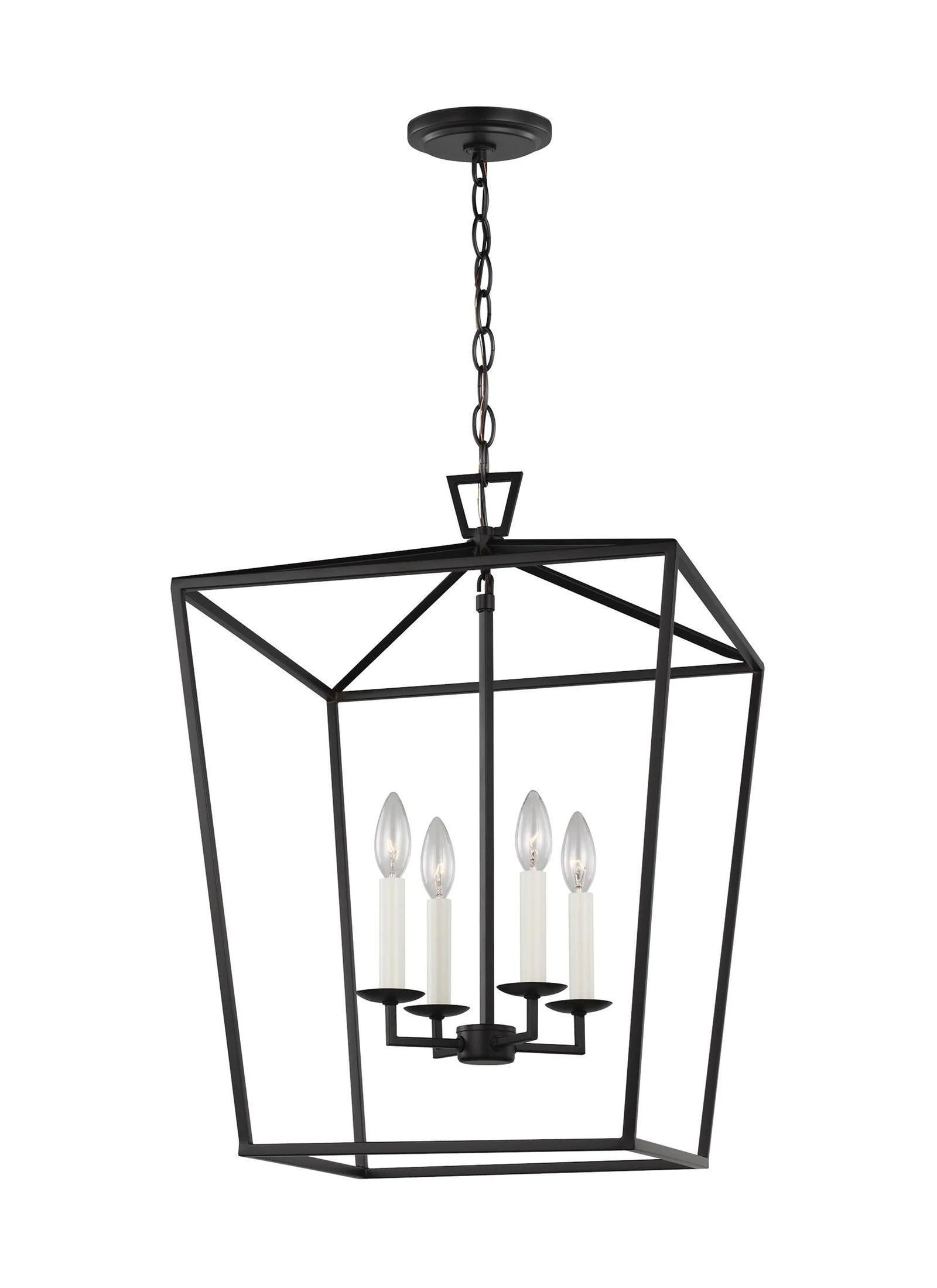 Dianna 4L pendant by Visual Comfort Generation Satin Black