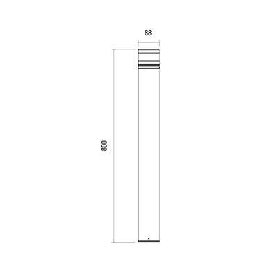 LumenaPro AQL-891 Surface Mount Bollard / 800mm