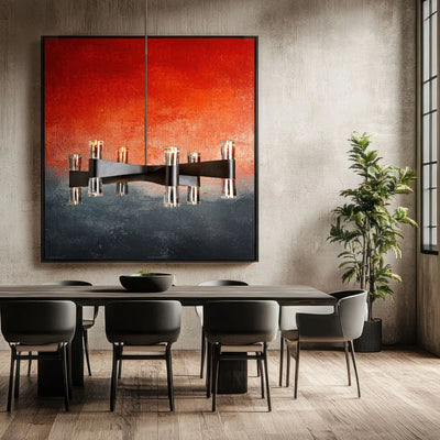 Bellis 6L chandelier by Hubbardton Forge