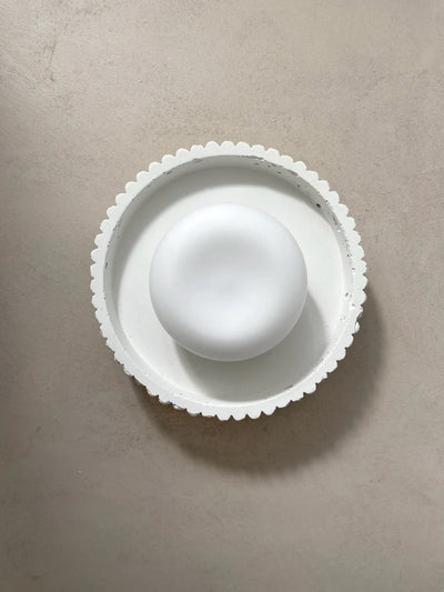 Furrow Disc Sconce with Globe