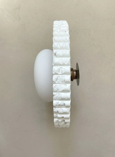 Furrow Disc Sconce with Globe