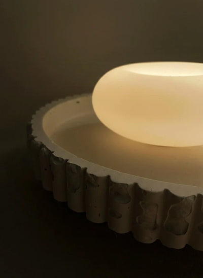 Furrow Disc Sconce with Globe