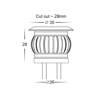Flame 316 Stainless Steel 0.5w LED Deck Lights