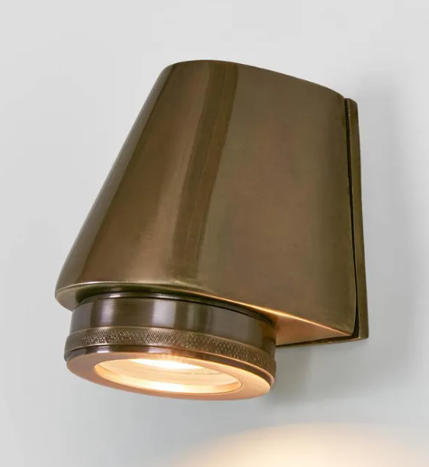 Island Antique Brass Wall Light