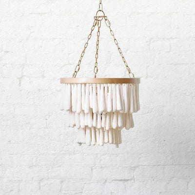 Valentine Entry Pendant — Handmade Clay Bead Pendant Light