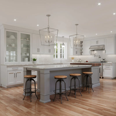 Dianna 4L  pendant by Visual Comfort Generation Satin Brass Finish