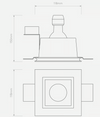 Blanco Square Fixed Interior Downlight