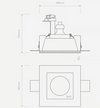 Blanco Square Adjustable Interior Downlight