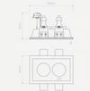 Blanco Twin Adjustable Interior Downlight