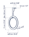Roda S/90/V Pendant