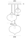 Arabesque 3L Pendant by Cangini & Tucci