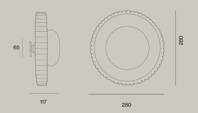 Furrow Disc Sconce with Globe