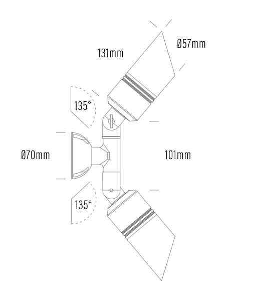Hydra AQL-402 Twin Adjustable Surface Light
