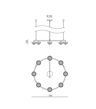 Hado Chandelier by Aromas