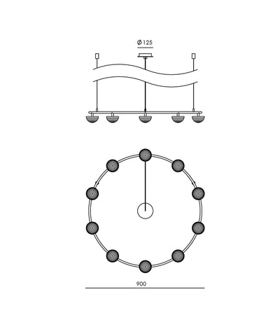 Hado Chandelier by Aromas