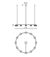 Hado Chandelier by Aromas