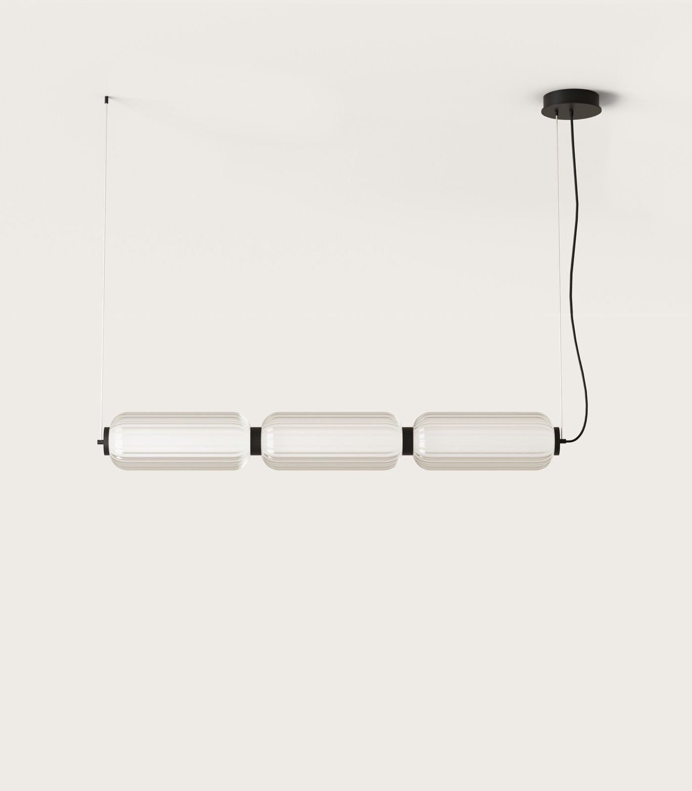 Elma 3lt Pendant Light by Aromas Del Campo Black