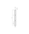 Elma 3lt Pendant Light by Aromas Del Campo Black