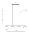 Ipon Linear Pendant Light by Aromas