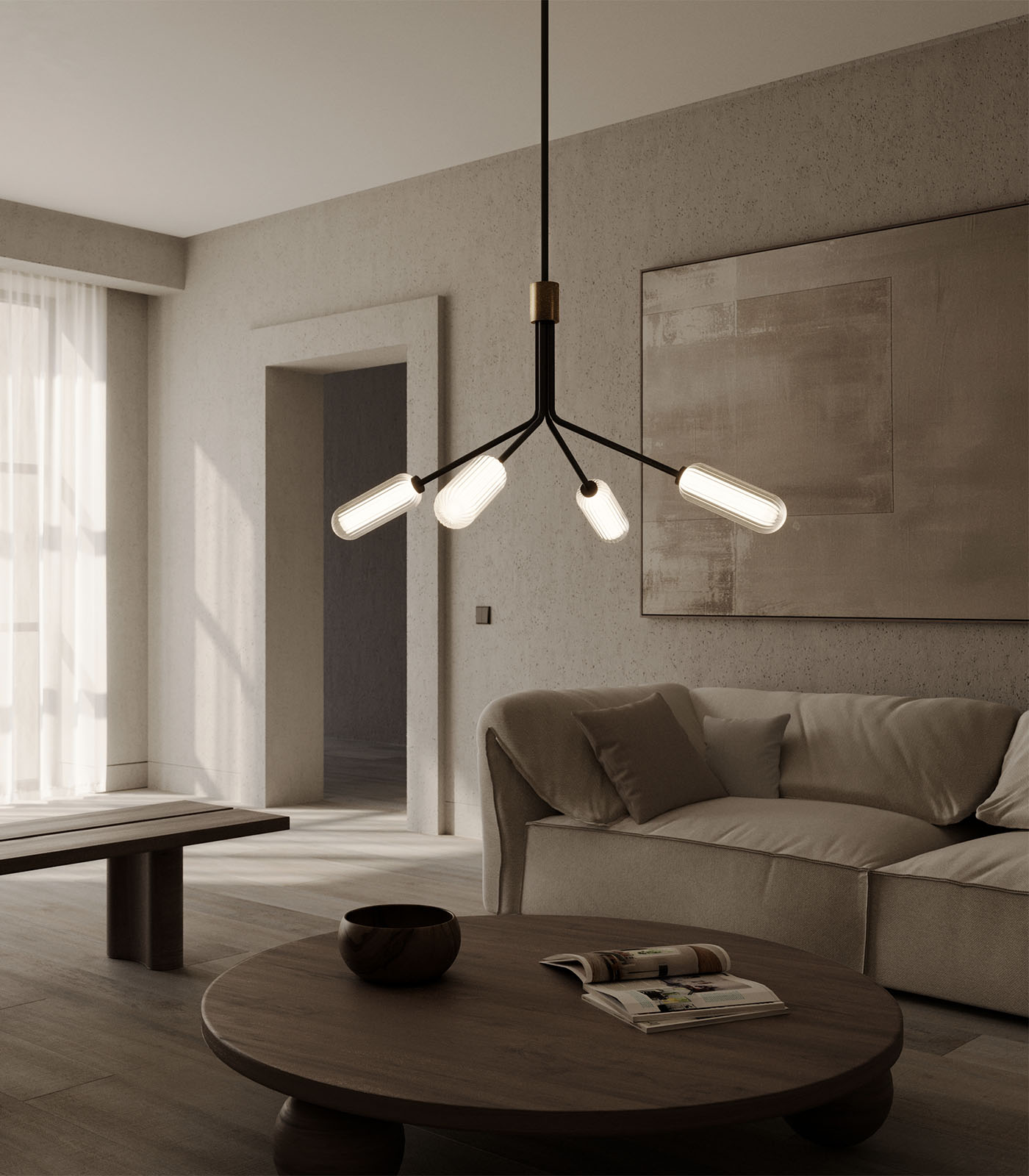 Lari 4lt Pendant Light by Aromas