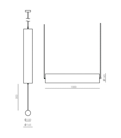Nooi Linear Pendant Light by Aromas