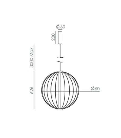 Pepo Black Pendant Light by Aromas