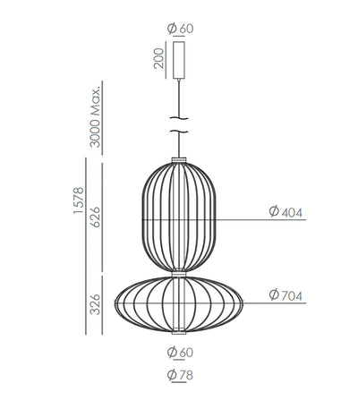 Pepo Brass Pendant Light by Aromas