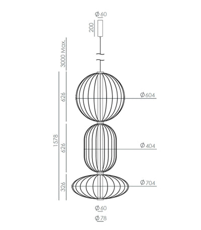 Pepo Brass Pendant Light by Aromas