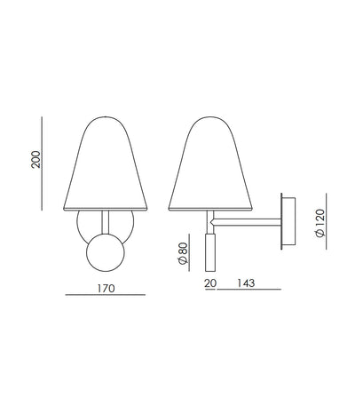 Stor Wall Light by Aromas