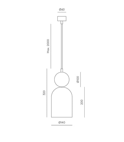 Bell Copo Pendant Light by Aromas Del Campo