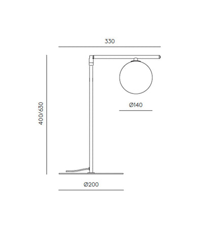 Endo Table Lamp by Aromas