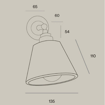 Mod wall light with knuckle