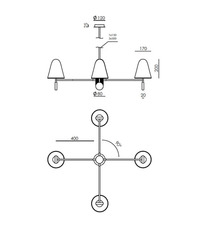 Stor 4lt Pendant Light by Aromas