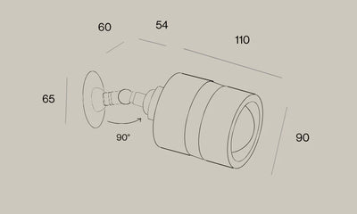 Tubular Wall Light with Knuckle