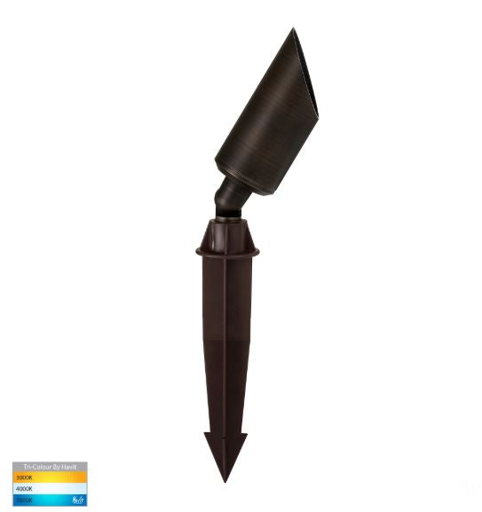 Shawl Antique Brass 5w LED Garden Spike Light