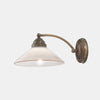 Country Bend Brass and Venetian Glass Wall Light