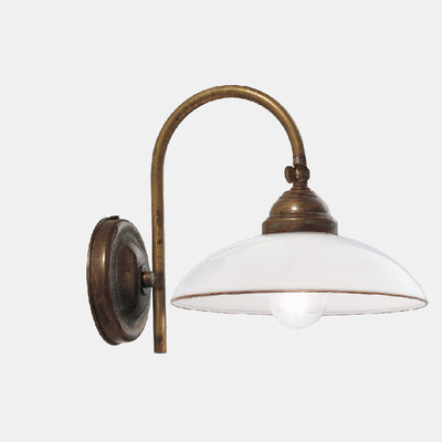 Country Curve Brass and Venetian Glass Wall Light