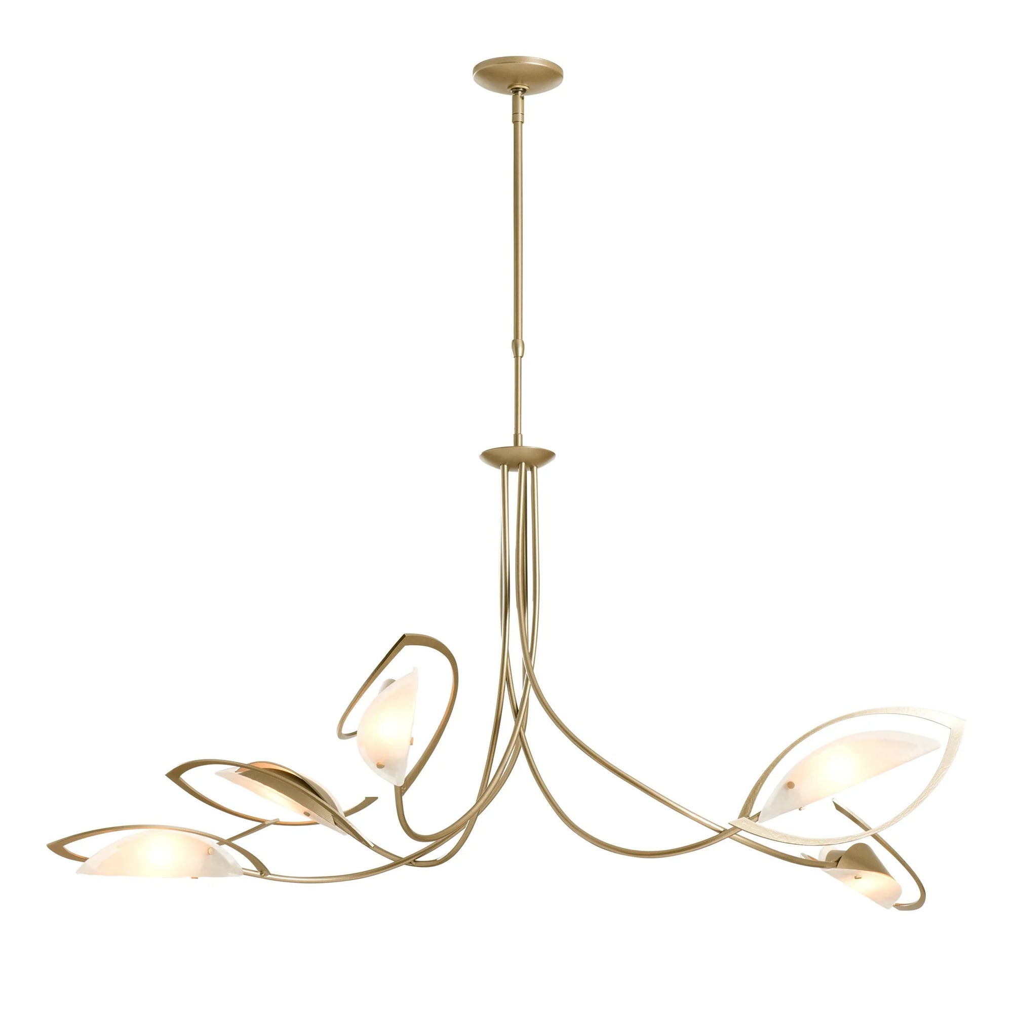 Hubbardton Forge Aerial 5 Light Soft Gold Chandelier Lighting Affairs