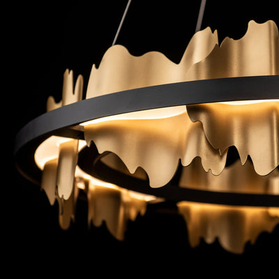 Hubbardton Forge Hildene Black Gold Circular LED Pendant Lighting Affairs