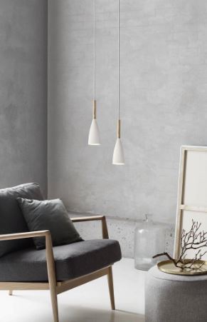Pure Nordic 10 White Wood Pendant