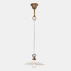 Tabia 25 Brass and White Blown Glass Shade Pendant
