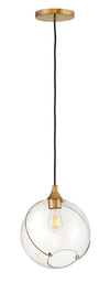 Hinkley Skye 1 Light Heritage Brass Pendant Lighting Affairs