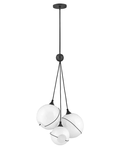 Hinkley Skye 3 Light Black Opal Glass Pendant Lighting Affairs