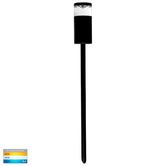 Highlite Black TRI Colour LED Garden Spike Light